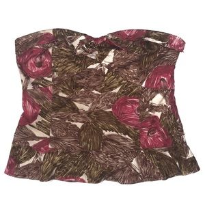 Anthropologie odille Strapless Top Bow Tie Sz 4